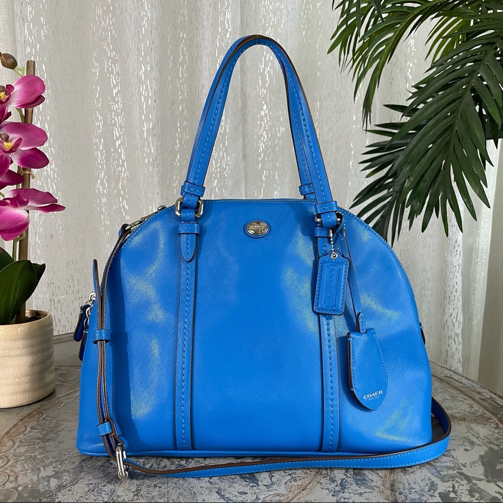 COACH Peyton Leather Cora Domed Satchel F25671